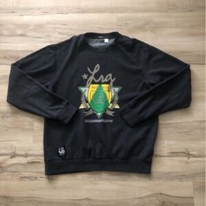 LRG Black and Green Graphic Crewneck Sweater